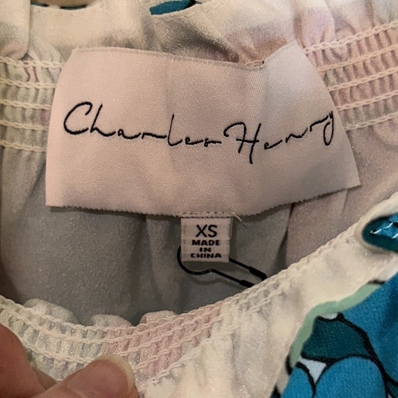 NEW Charles Henry Floral Off The Shoulder Chiffon Maxi Dress XS -Small - Picture 14 of 16